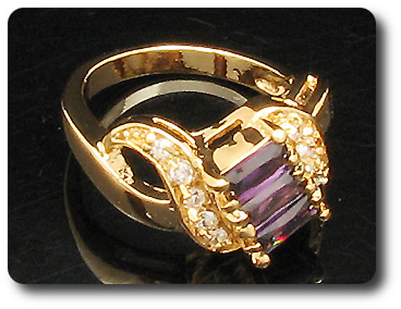 3x6 mm Purple Amethyst Ring
