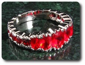 7-5 mm Red Ruby Ring