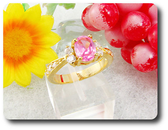 8 mm Pink Sapphire Ring