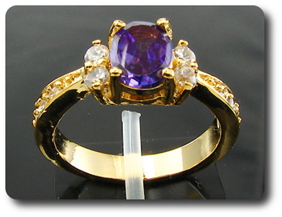 8 mm Purple Amethyst Ring