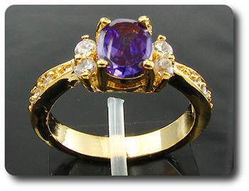 8 mm Purple Amethyst Ring
