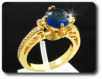 8 mm Blue Sapphire Ring