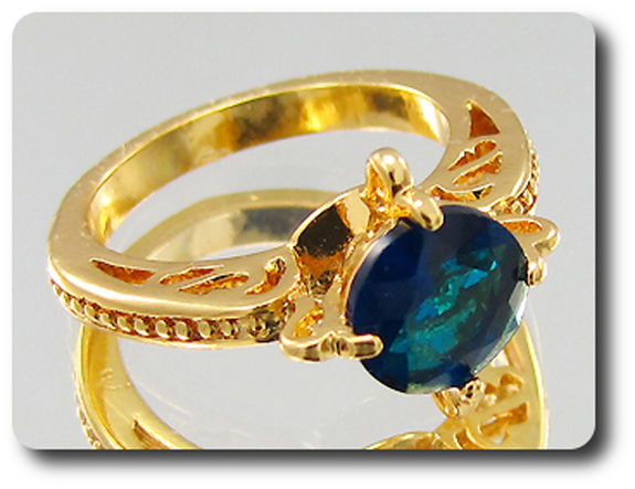 8 mm Blue Sapphire Ring