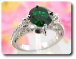 8 mm Green Emerald Ring