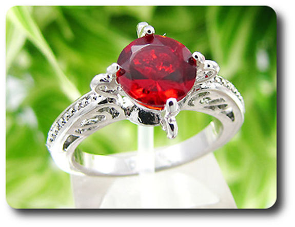 8 mm Red Ruby Ring