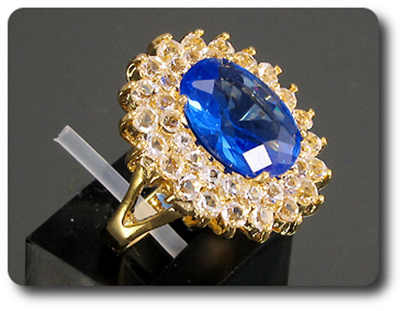 14 mm Blue Sapphire Ring