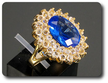 14 mm Blue Sapphire Ring