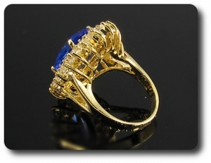 14 mm Blue Sapphire Ring