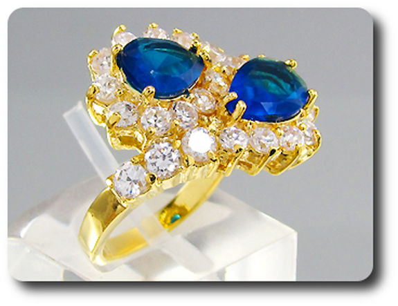 2x9 mm Blue Sapphire Ring