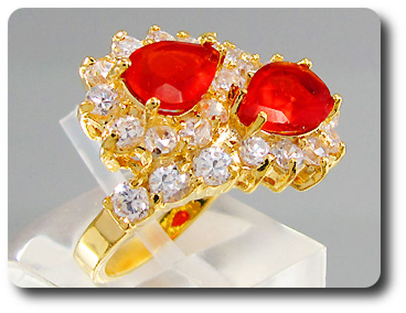 2x9 mm Red Ruby Ring
