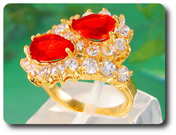 2x9 mm Red Ruby Ring
