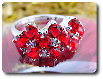 10x3  mm Red Ruby Ring