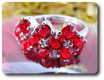 10x3  mm Red Ruby Ring