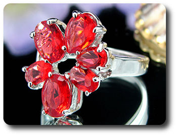 6x8-6 mm Red Ruby Ring