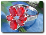 6x8-6 mm Red Ruby Ring