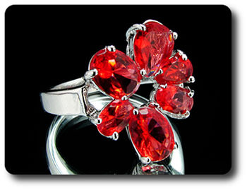 6x8-6 mm Red Ruby Ring