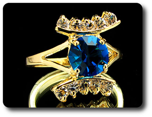 8 mm Blue Sapphire Ring