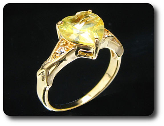 9 mm Yellow Topaz Ring
