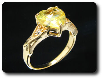 9 mm Yellow Topaz Ring