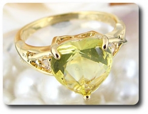 9 mm Yellow Topaz Ring