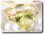 9 mm Yellow Topaz Ring