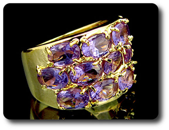 13x6 mm Purple Amethyst Ring