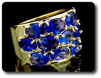 13x6 mm Blue Sapphire Ring