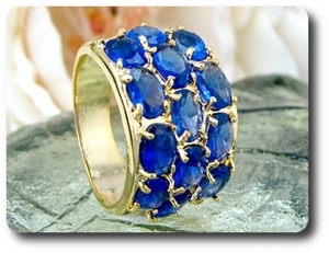 13x6 mm Blue Sapphire Ring
