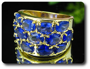 13x6 mm Blue Sapphire Ring