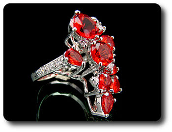 9x8-5 mm Red Ruby Ring