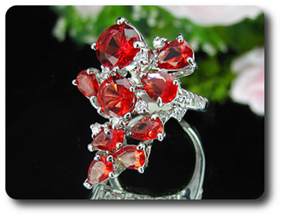 9x8-5 mm Red Ruby Ring