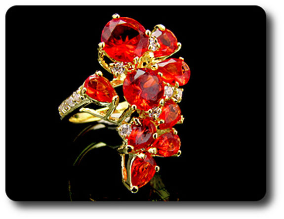 9x8-5 mm Red Ruby Ring