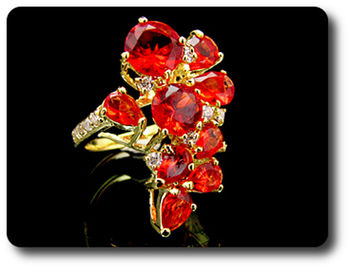 9x8-5 mm Red Ruby Ring