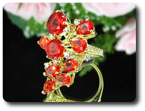 9x8-5 mm Red Ruby Ring