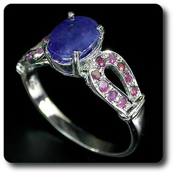 BAGUE SAPHIR BLEU & RUBIS