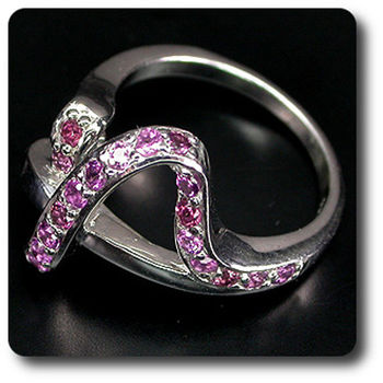 BAGUE GRENAT RHODOLITE  ROSE