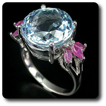 TOPAZ & RUBY RING