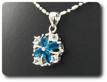 4x6 mm Blue Sapphire Pendant