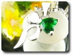 5 mm Green Emerald Pendant