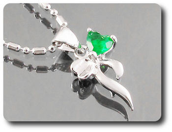 5 mm Green Emerald Pendant