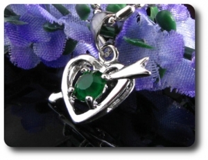 5 mm Green Emerald Pendant