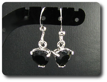 BOUCLES D'OREILLE SAPHIR NOIR