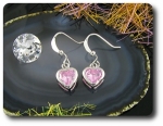 BOUCLES D'OREILLE SAPHIR ROSE