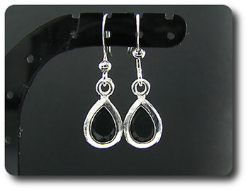 BOUCLES D'OREILLE SAPHIR NOIR