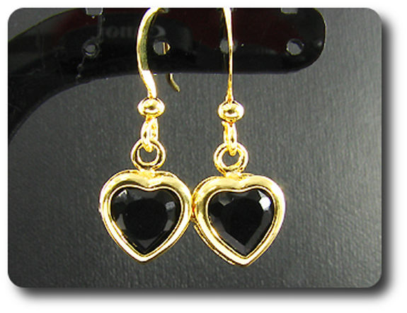 BOUCLES D'OREILLE SAPHIR NOIR