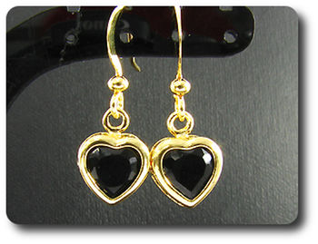 BOUCLES D'OREILLE SAPHIR NOIR