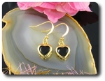 BOUCLES D'OREILLE SAPHIR NOIR