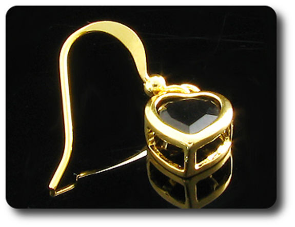 BOUCLES D'OREILLE SAPHIR NOIR