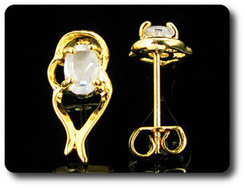 2x7mm Created Diamond Earrings