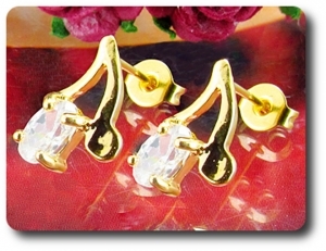 2x7mm Created Diamond Earrings